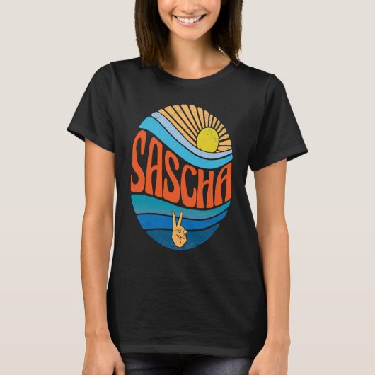 Sascha  Sunset Sascha Groovy Tie Dye T-shirt (Voorkant)