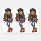 Sasha Bratz x Dolls Kill outfit inpakpapier Vel (Voorkant 3)