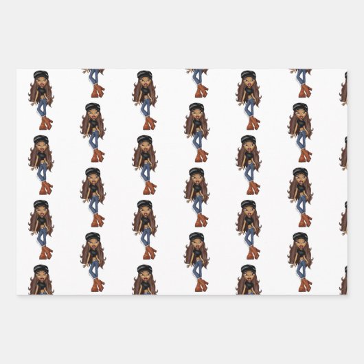 Sasha Bratz x Dolls Kill Outfit Wrapping Paper (Voorkant)