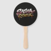 Sasha Catwalk Y2K Graffiti Handventilator Handwaaier (Achterkant)