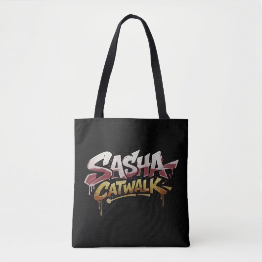 Sasha Catwalk Y2K Graffiti Tote Bag (Voorkant)