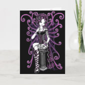 "Sasha" Couture Roze Valentijn Fairy Kaart (Voorkant)