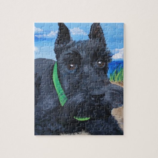 Sasha de Zwarte Schnauzer Legpuzzel (Verticaal)