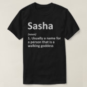 SASHA Definition Persoonlijke Naam Funny Birthday T-shirt (Design voorkant)