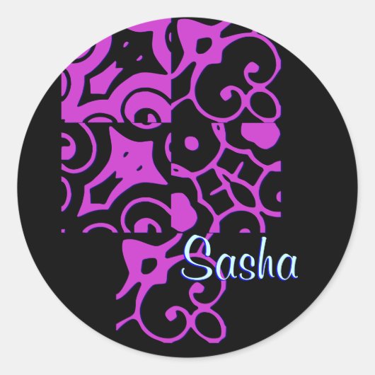 Sasha Designer Name Sticker (Voorkant)