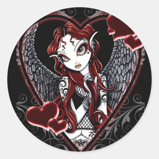 Sasha Fairy Valentijnsdag Sticker (Voorkant)