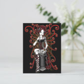 "Sasha" Gothic Couture Valentijn Fairy Briefkaart (Staand voorkant)