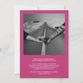 Sasha Levendig Roze Moderne Huwelijk Save The Date (Achterkant)