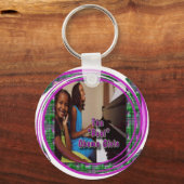 SASHA & MALIA OBAMA GIRLS ROUND SLEUTELHANGER (Voorkant)