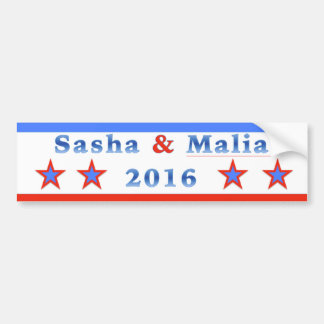 Sasha & Malia voor President 2016! Bumpersticker