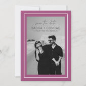 Sasha Mauve Modern Wedding Save The Date (Voorkant)