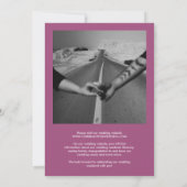 Sasha Mauve Modern Wedding Save The Date (Achterkant)