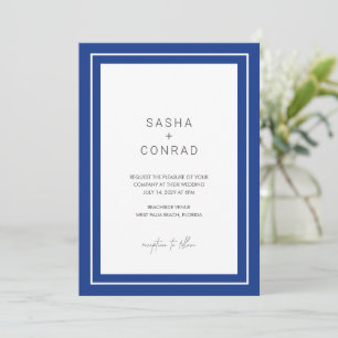 Sasha Sapphire Modern Wedding Kaart