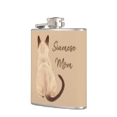 Sasha Siamese Cat Mam Kat, wegkijkend Uitzicht Heupfles (Links)