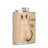 Sasha Siamese Cat Mam Kat, wegkijkend Uitzicht Heupfles (Rechts)