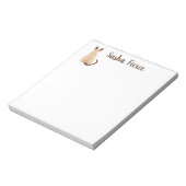 Sasha Siamese Cat Sitting Back Uitzicht Kat Aangep Notitieblok (Linkerzijde)