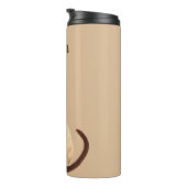 Sasha Siamese Cat Sitting Back Uitzicht Kat Aangep Thermosbeker (Geroteerd rechts)