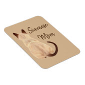 Sasha Siamese kat mam Kat kijkt weg tekenen Magneet (Rechterzijde)