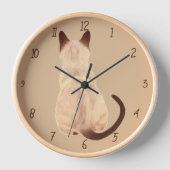 Sasha Siamese Kat Person Kat die kunst wegkijkt (Voorkant)