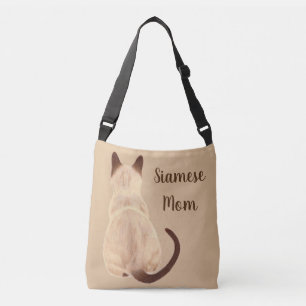 Sasha Siamese Kat Person Kat die kunst wegkijkt Crossbody Tas