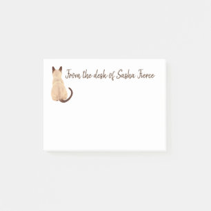 Sasha Siamese Kat Persoon Kitty Wegkijkend Kunst Post-it® Notes