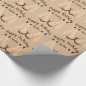 Sasha Siamese kat Sitting Birthday Kat Aangepast Cadeaupapier (Hoek)