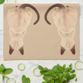 Sasha Siamese Kat van de kattenlover die weg kijkt Theedoek (Gevouwen)