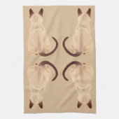 Sasha Siamese Kat van de kattenlover die weg kijkt Theedoek (Verticaal)