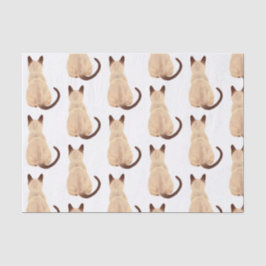 Sasha Siamese Kat van de kattenlover die weg kijkt Tissuepapier