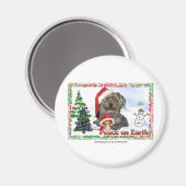Sasha Sydney Silky Dog Mouse Holiday Gifts Magneet (Voorkant / Achterkant)