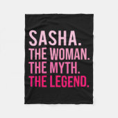 Sasha The Woman The Myth The Legend Funny Valentin Fleece Deken (Voorkant)
