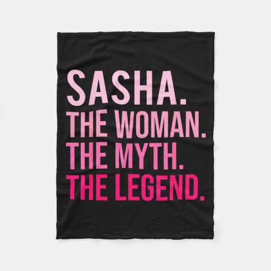 Sasha The Woman The Myth The Legend Funny Valentin Fleece Deken (Voorkant)
