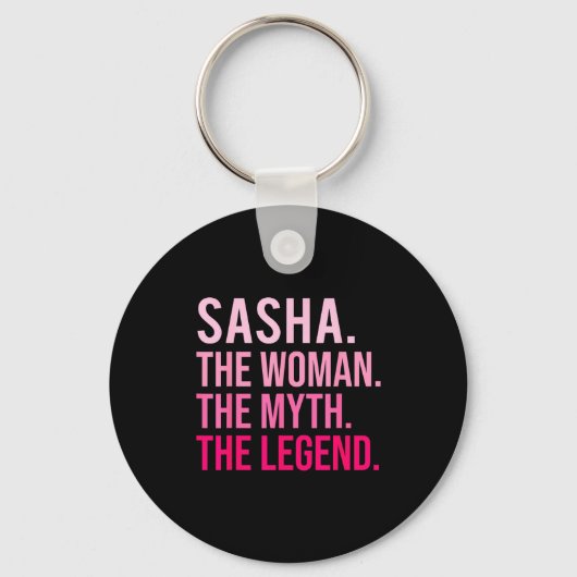 Sasha The Woman The Myth The Legend Funny Valentin Sleutelhanger (Voorkant)