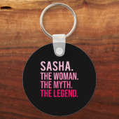 Sasha The Woman The Myth The Legend Funny Valentin Sleutelhanger (Voorkant)