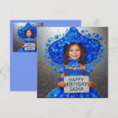 SASHA ~ Verjaardag Kaart ~ Bluebells ~ (Voorkant / Achterkant)