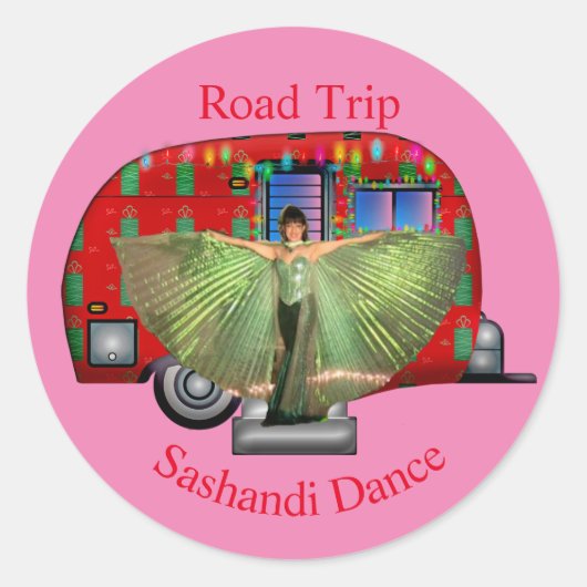 Sashandi Dance Road Trip Thunder_Cove Ronde Sticker (Voorkant)