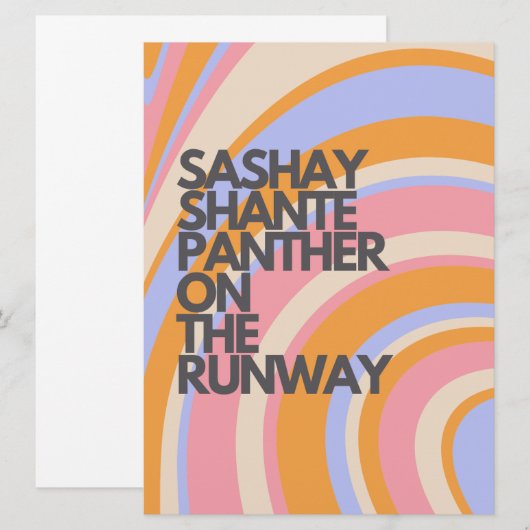 Sashay Shante Drag Race (Voorkant / Achterkant)