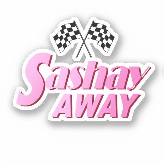 Sashay Weg Sticker (Voorkant)