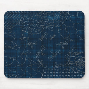 Sashiko-achtige borduurachtige imitatie muismat