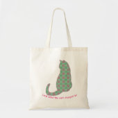 Sashiko cat, 刺し子風猫 tote bag (Voorkant)