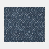 Sashiko naadloos kleurkleurstofpatroon met traditi fleece deken (Voorkant (Horizontaal))