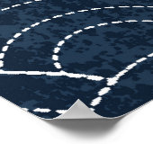 Sashiko naadloos kleurkleurstofpatroon met traditi poster (Hoek)