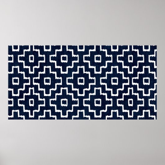 Sashiko naadloos kleurkleurstofpatroon met traditi poster (Voorkant)