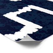 Sashiko naadloos kleurkleurstofpatroon met traditi poster (Hoek)