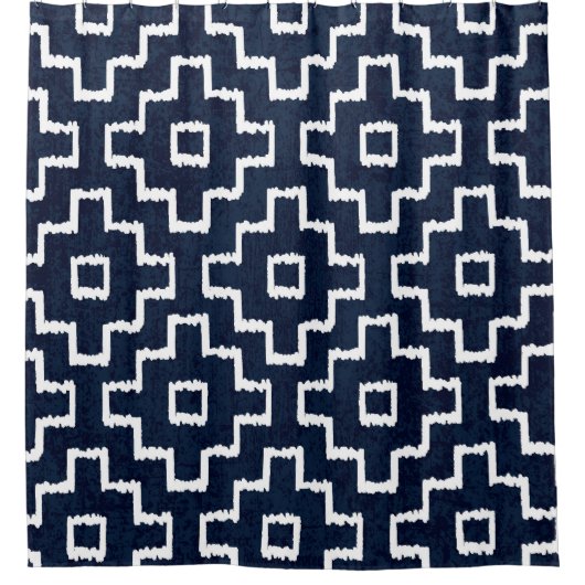 Sashiko Patroon: Traditioneel Japans borduurwerk Douchegordijn (Voorkant)