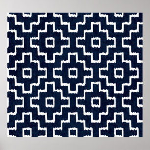 Sashiko Patroon: Traditioneel Japans borduurwerk Poster