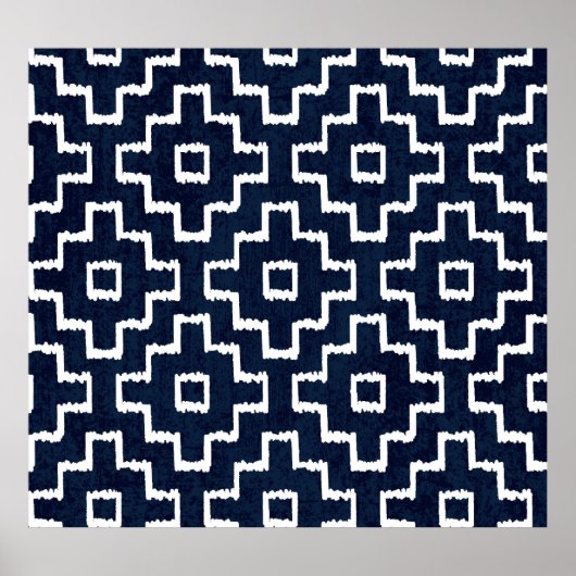 Sashiko Patroon: Traditioneel Japans borduurwerk Poster (Voorkant)