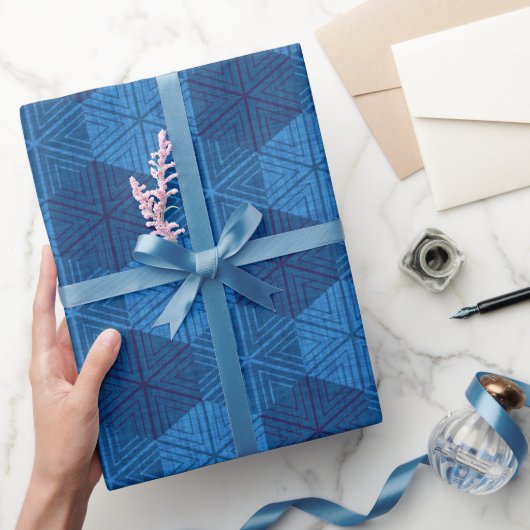 Sashiko Sneeuwvlok Patchwork Inpakpapier (Geschenken)