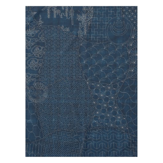Sashiko-stijl borduurwerk - tafelkleed (Voorkant)