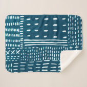 Sashiko Stitches Sherpa Deken (Voorkant (horizontaal))